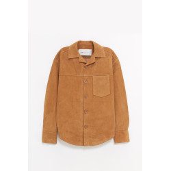 AMI CARAMEL BUTTONED OVERSHIRT